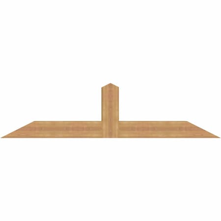 Ekena Millwork Portland Smooth Timber Gable Bracket, Western Red Cedar, 72"W x 18"H x 5 1/2"D x 5 1/2"F, 6/12 Pitch GBW072X18X0606POR00SWR
